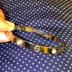 Silver Stainless Steel Love Bracelet xs wrist